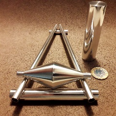 Experimento de fisica duplo cone alum�nio